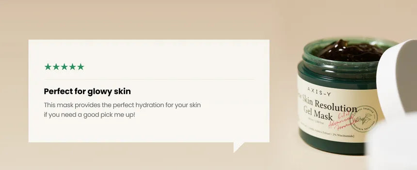 AXIS-Y New Skin Resolution Gel Mask – Brightening, Cooling & Soothing Care