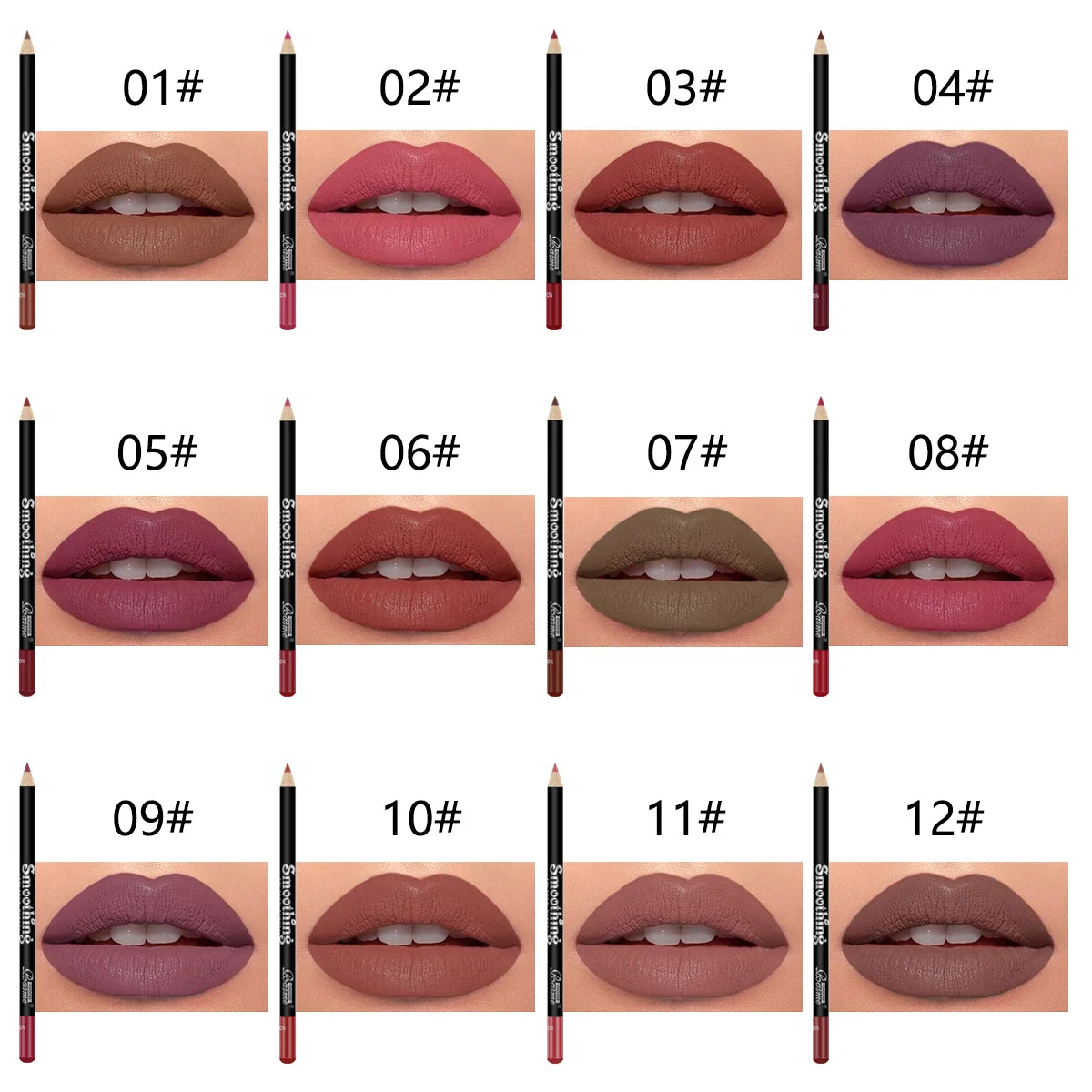 Choose Rasme Waterproof Lip Liner Set-12