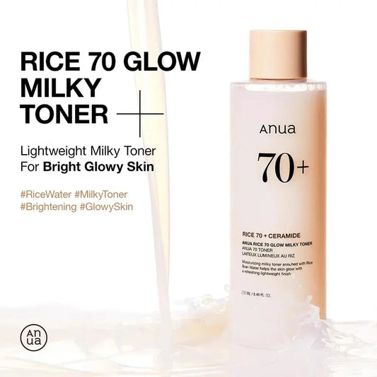 Anua Rice 70 Glow Milky Toner mit 70% Reiswasser
