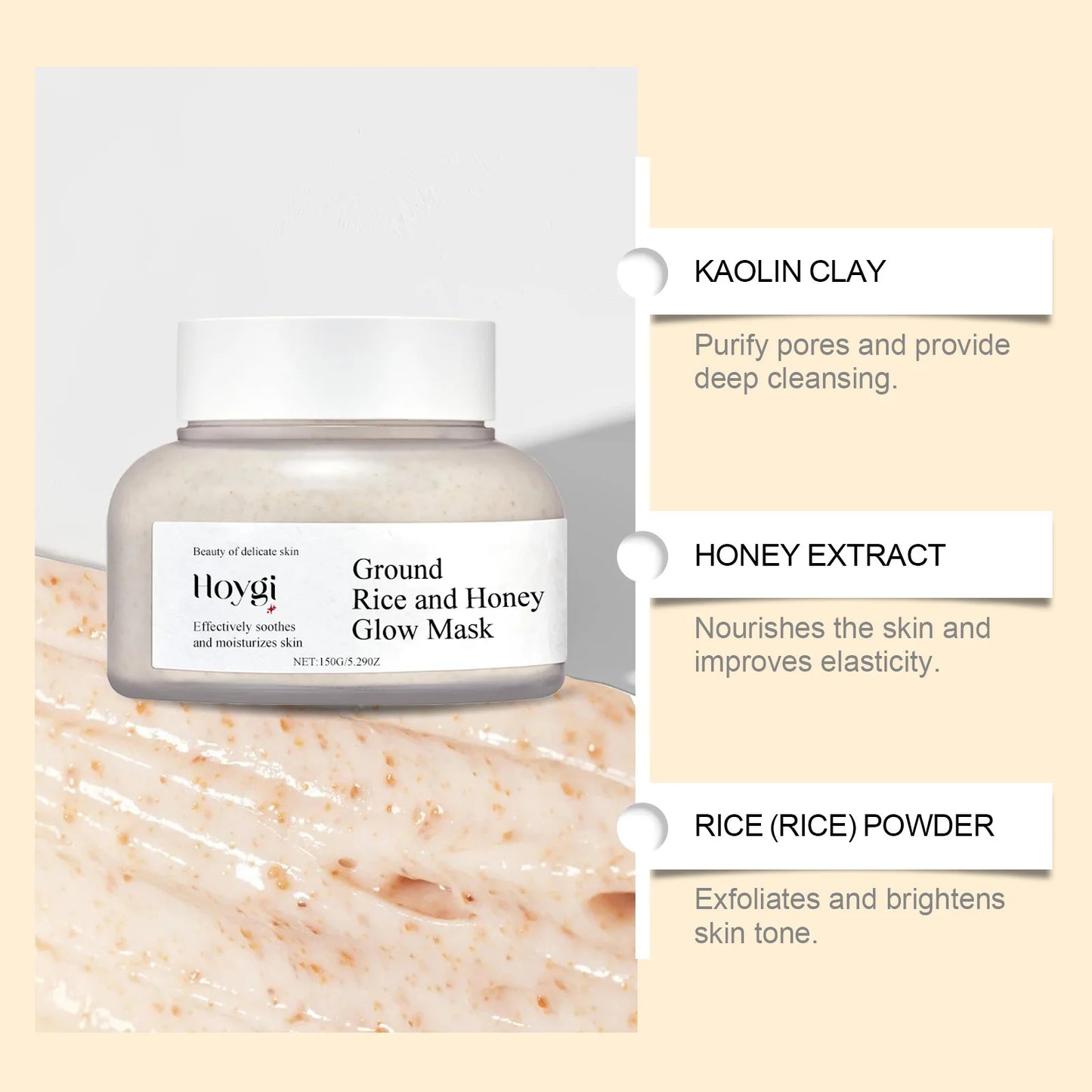 Hoygi Rice & Honey Glow Mask