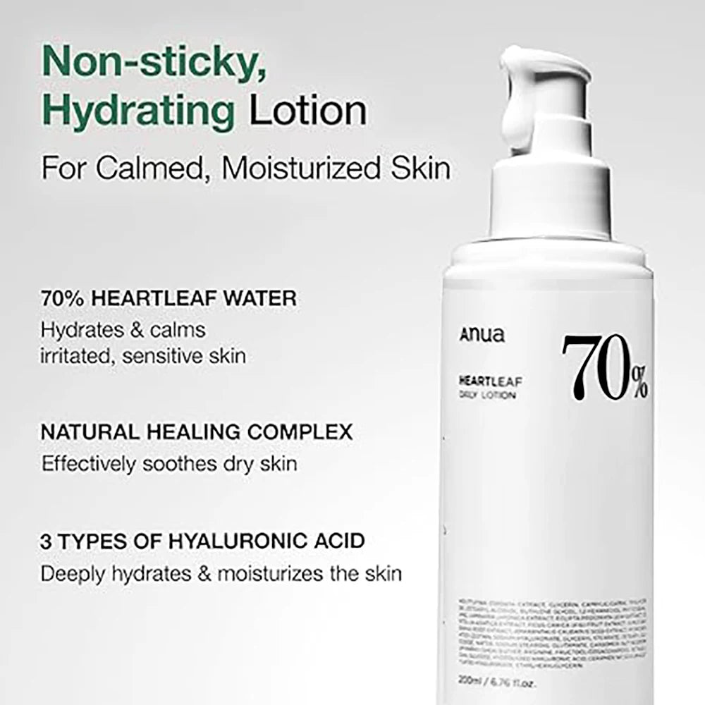 Anua Heartleaf 70% Daily Lotion – Lightweight Soothing Moisturizer