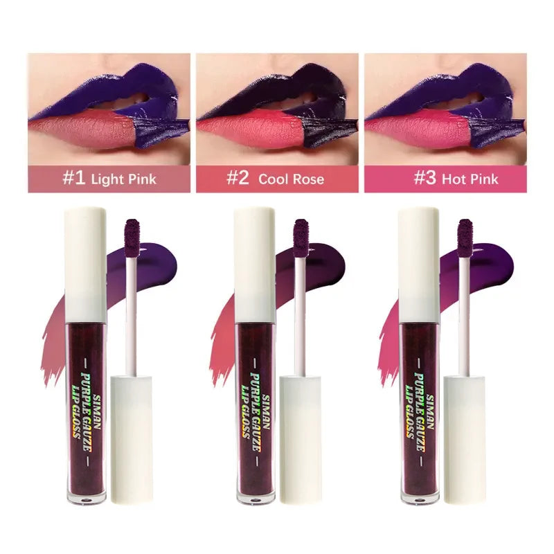 Siman Purple Glaze Lip Gloss – Peel Off Tint