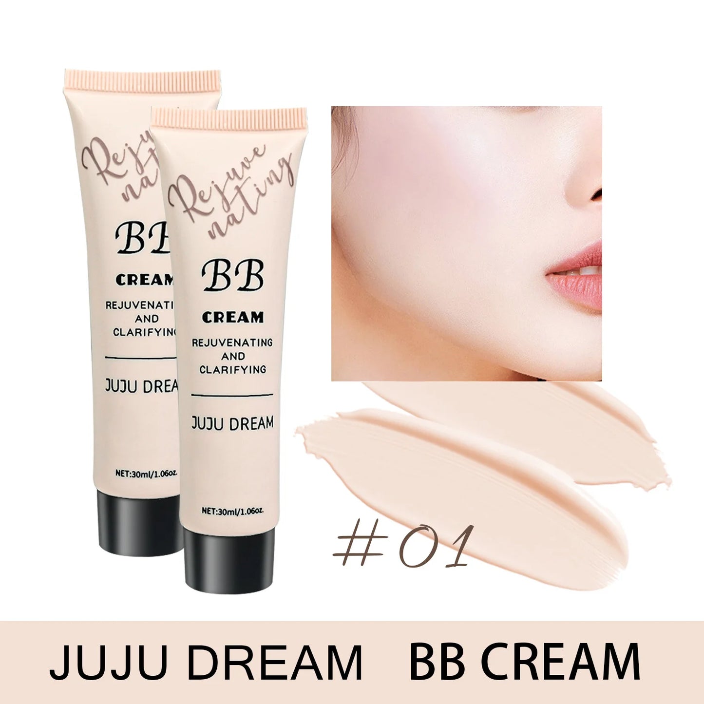 JUJU DREAM BB Cream – Rejuvenating & Clarifying Lightweight Foundation