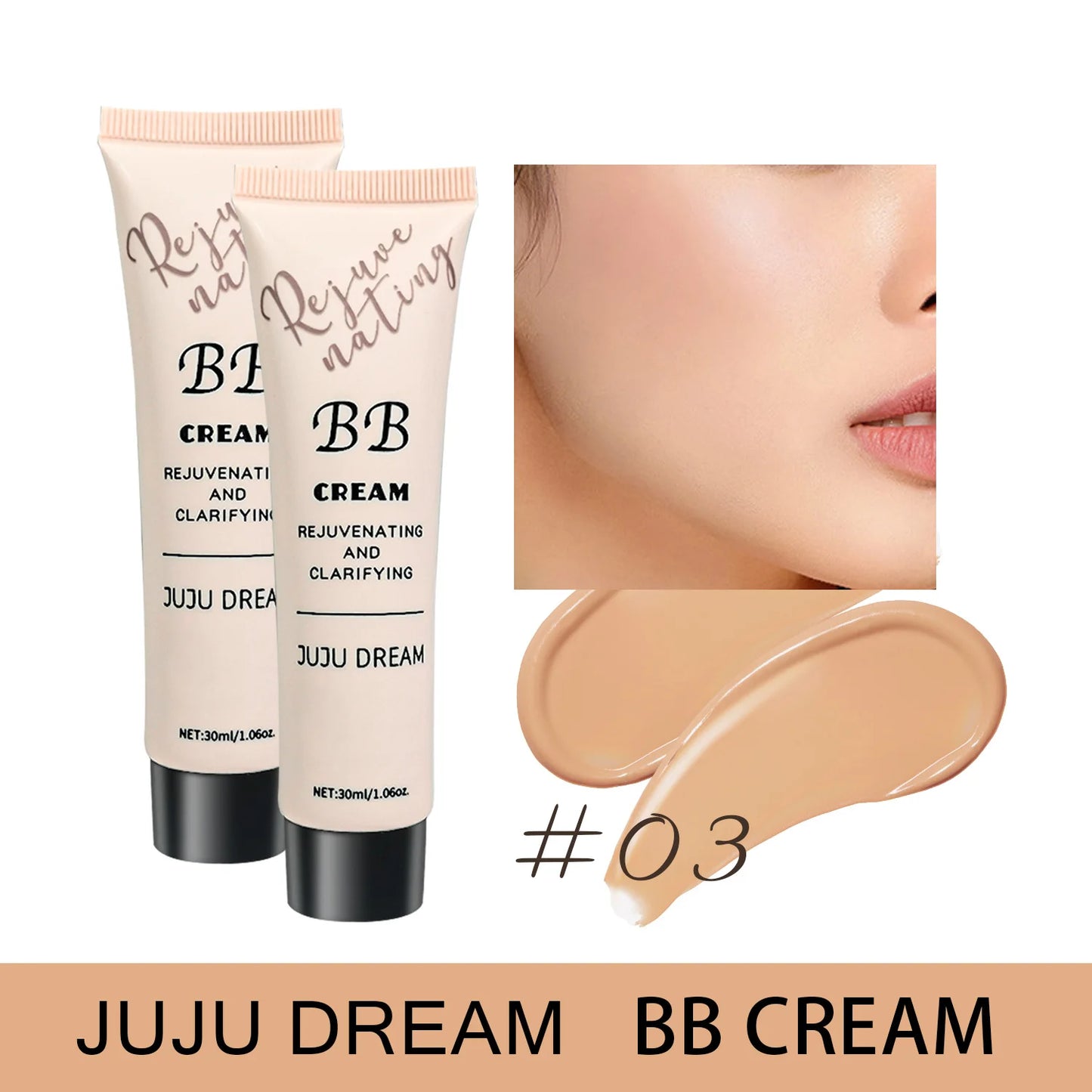 JUJU DREAM BB Cream – Rejuvenating & Clarifying Lightweight Foundation