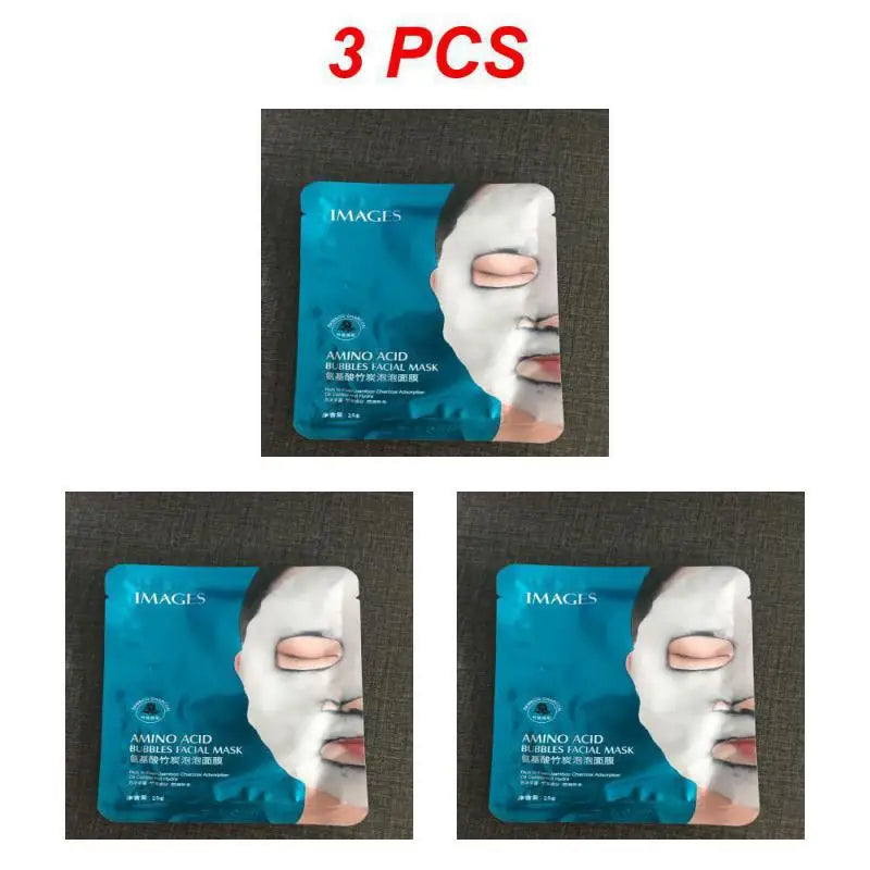 1~10PCS Oxygen Bubble Mask Black Sea Salt Moisturizing Bubble Facial Mask Deep Cleansing Skin Rejuvenation Shrink Pore Oil