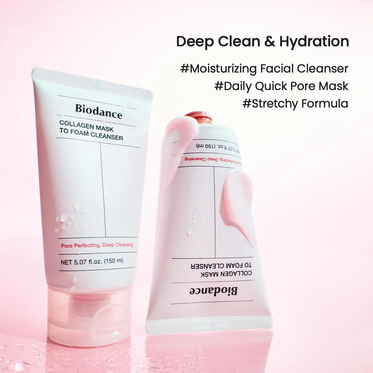 Biodance Korean Skincare Collagen Foam Cleanser - Deep Pore Cleansing & Hydration, pH-Balanced 150ml
