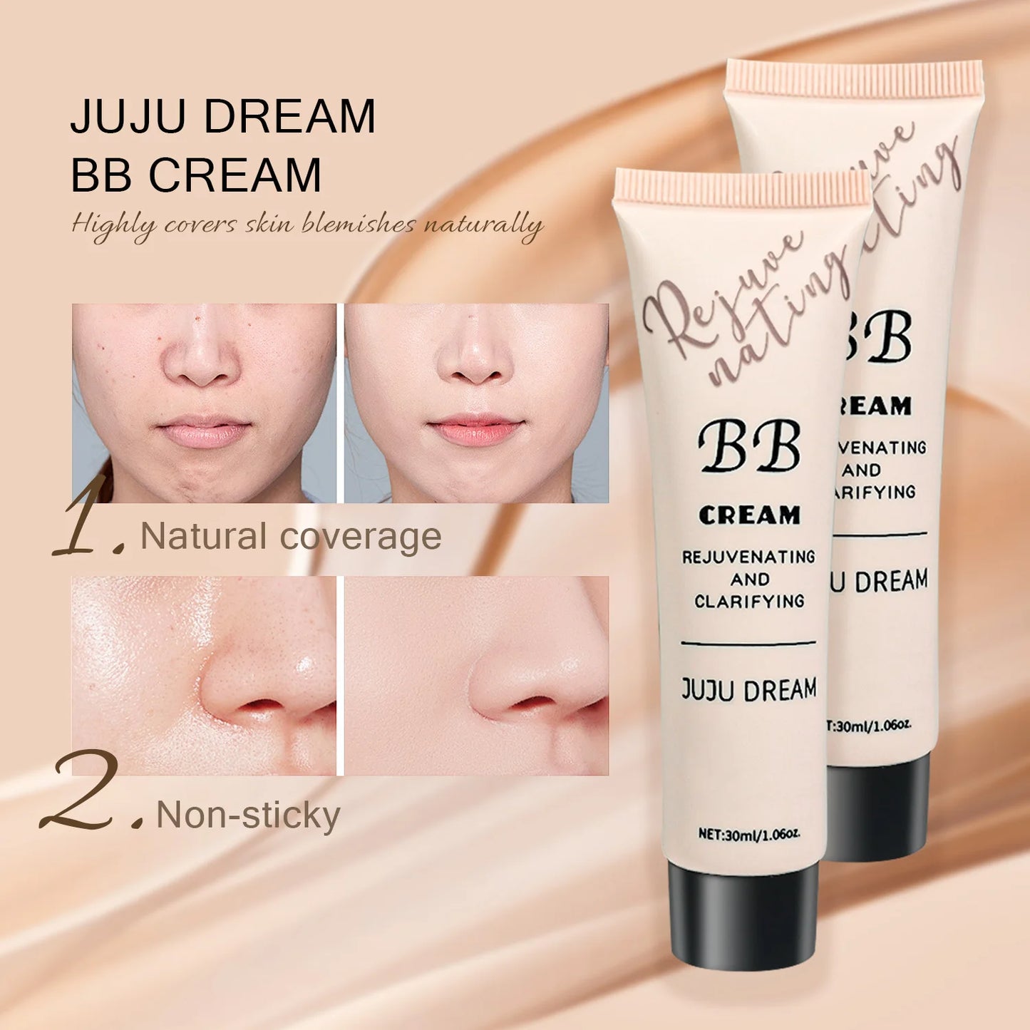 JUJU DREAM BB Cream – Rejuvenating & Clarifying Lightweight Foundation