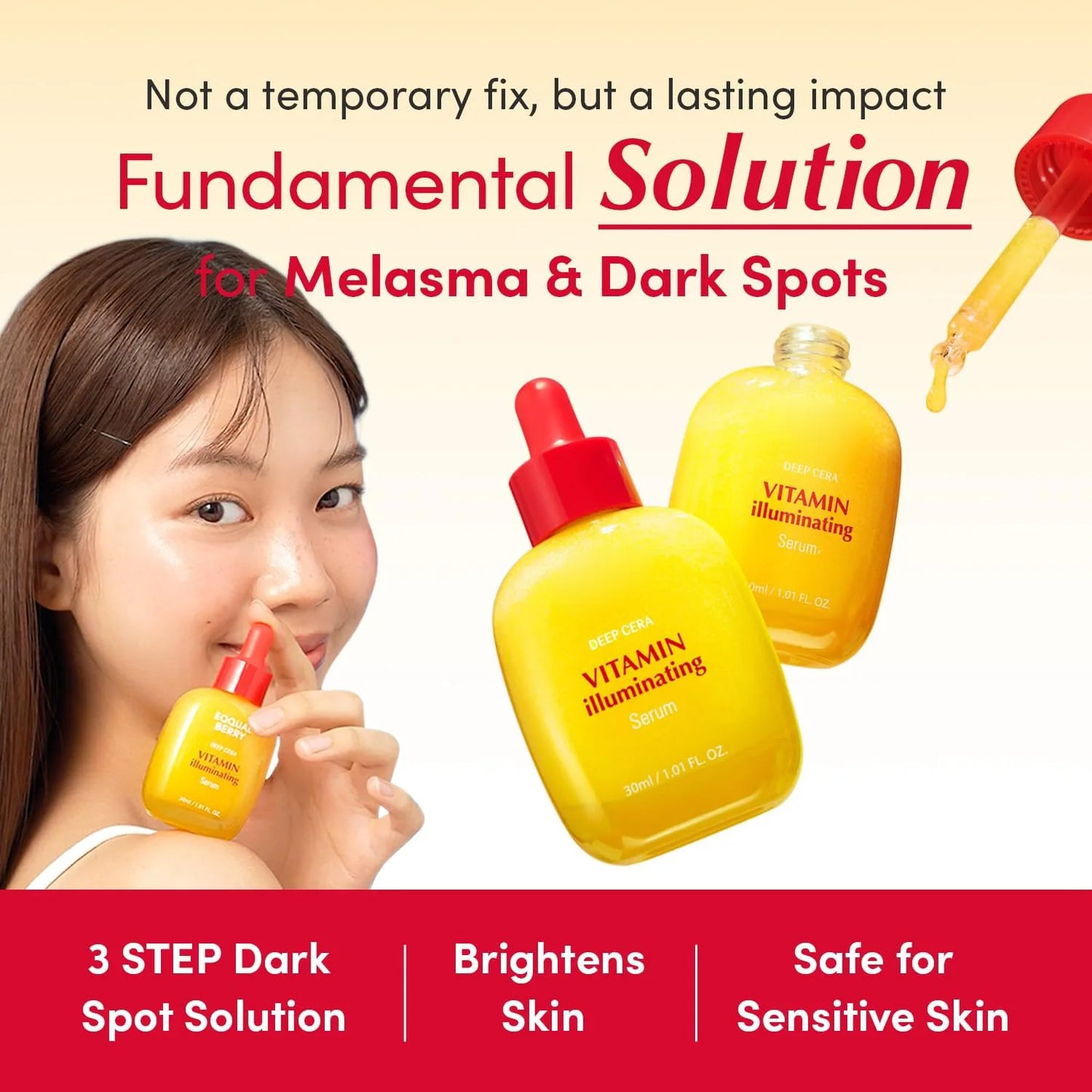 Vitamin whitening serum, niacinamide vitamin C serum, bakuchiol plumping serum, shrink pores, reduce wrinkles, and lift skin