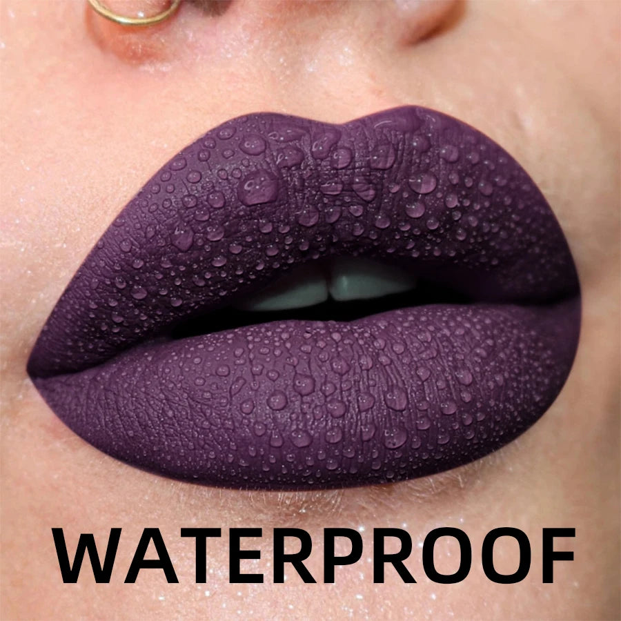 Matte Velvet Waterproof Liquid Lipstick – 19 Stunning Shades