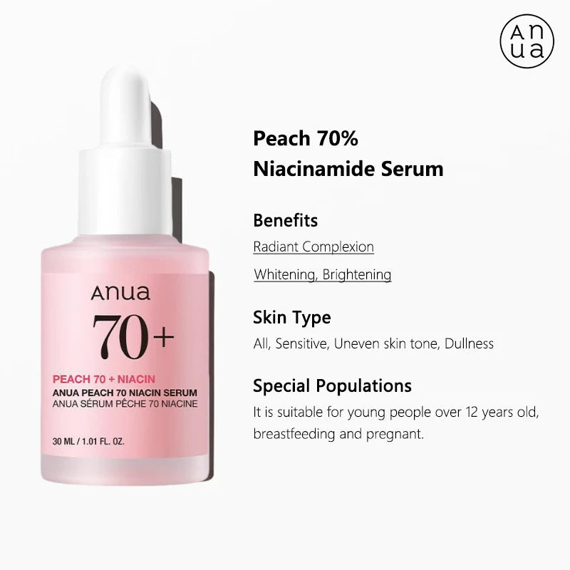 PEACH 70 +NIACINAMIDE FACIAL SERUM Glow booster Serum For Uneven & Dull Skin Tone Glow hydration Collagen Face Moisturizer