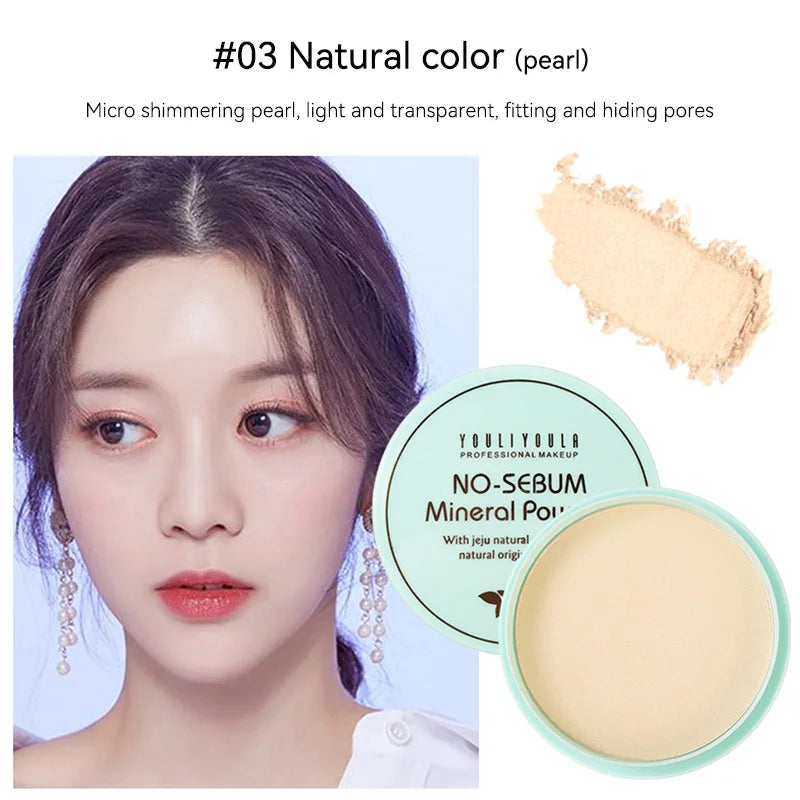 YOULIYOULA No-Sebum Mineral Powder – Oil Control & Matte Finish Setting Powder