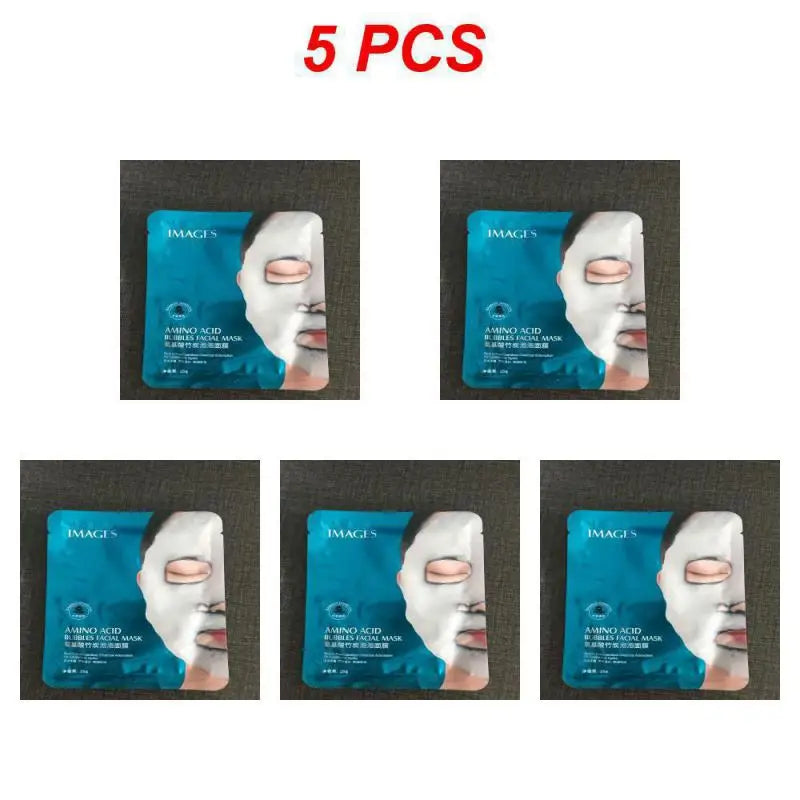 1~10PCS Oxygen Bubble Mask Black Sea Salt Moisturizing Bubble Facial Mask Deep Cleansing Skin Rejuvenation Shrink Pore Oil