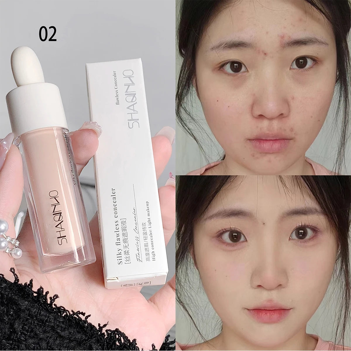 3 Colors Silky Concealer Concealer Cover Acne Marks Spots Dark Eye Circles Face Brightening Skin Whitening Concealer
