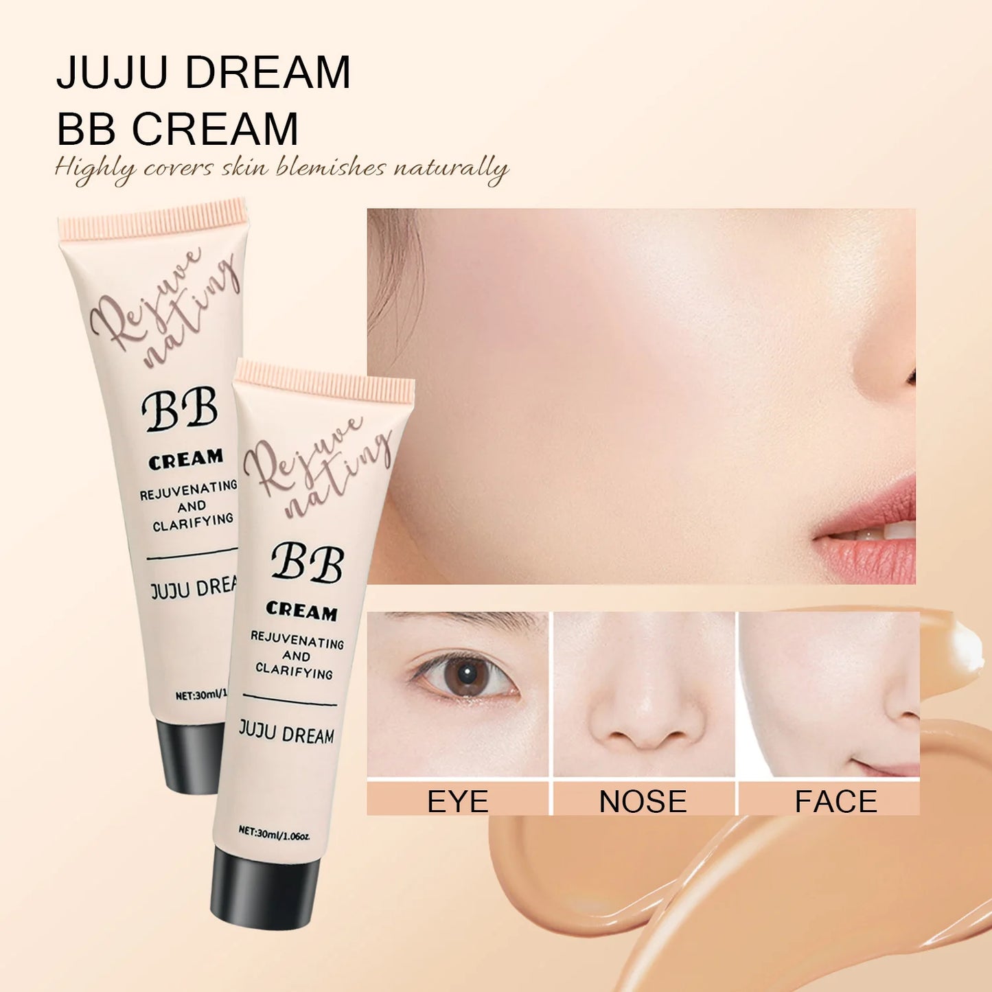 JUJU DREAM BB Cream – Rejuvenating & Clarifying Lightweight Foundation