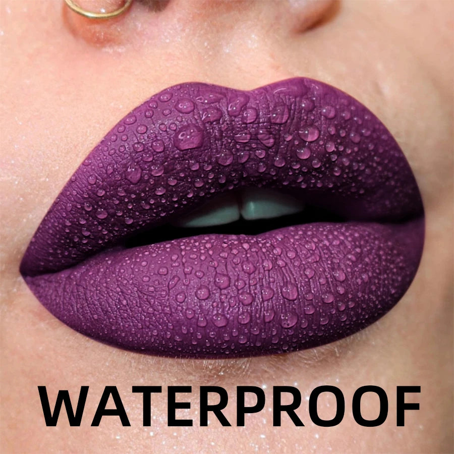 Matte Velvet Waterproof Liquid Lipstick – 19 Stunning Shades