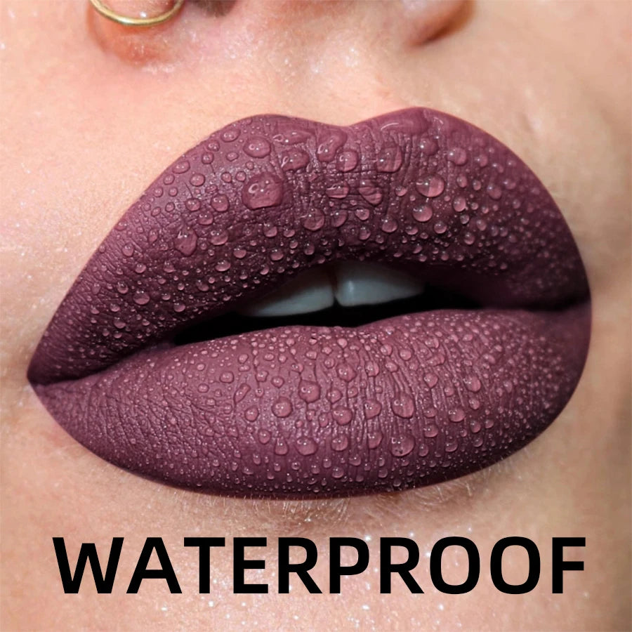 Matte Velvet Waterproof Liquid Lipstick – 19 Stunning Shades