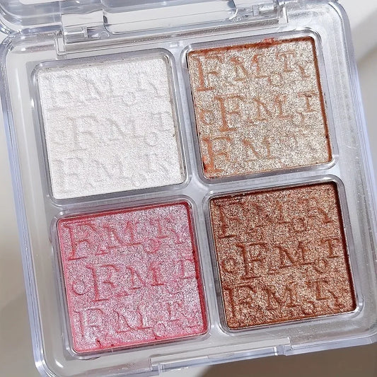 4 Color Face Highlighter Palette