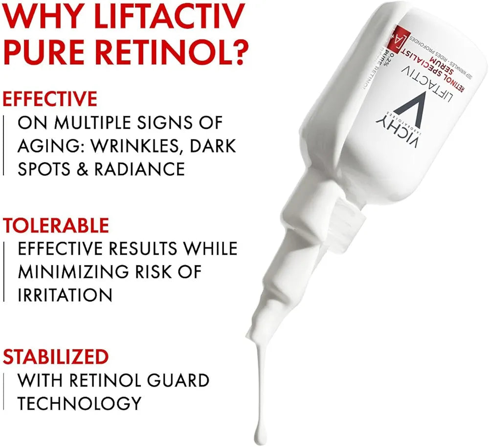 Vichy Liftactiv Pure Retinol Serum - Deep Wrinkles & Renewal Care