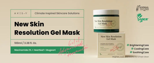 AXIS-Y New Skin Resolution Gel Mask – Brightening, Cooling & Soothing Care