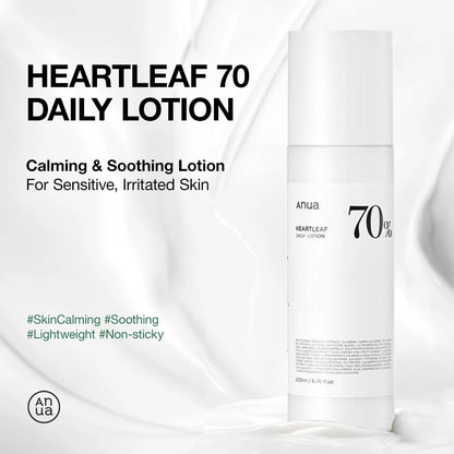 Anua Heartleaf 70% Daily Lotion – Lightweight Soothing Moisturizer