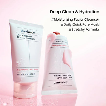 Biodance Korean Skincare Collagen Foam Cleanser - Deep Pore Cleansing & Hydration, pH-Balanced 150ml