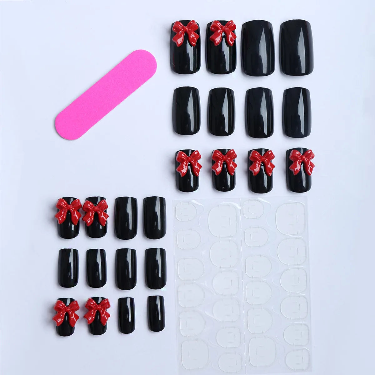 3D Bowknot French Press-On Nails (24pcs)