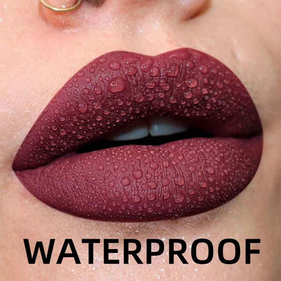 Matte Velvet Waterproof Liquid Lipstick – 19 Stunning Shades