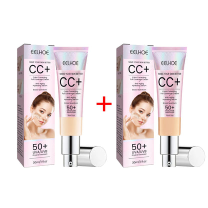 CC Foundation Creme – Natürliche, feuchtigkeitsspendende, wasserfeste, aufhellende Foundation mit Abdeckwirkung, kaschiert Unreinheiten, kontrolliert den Ölglanz und sorgt für langanhaltendes Make-up.