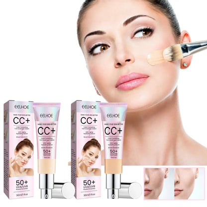 CC Foundation Creme – Natürliche, feuchtigkeitsspendende, wasserfeste, aufhellende Foundation mit Abdeckwirkung, kaschiert Unreinheiten, kontrolliert den Ölglanz und sorgt für langanhaltendes Make-up.