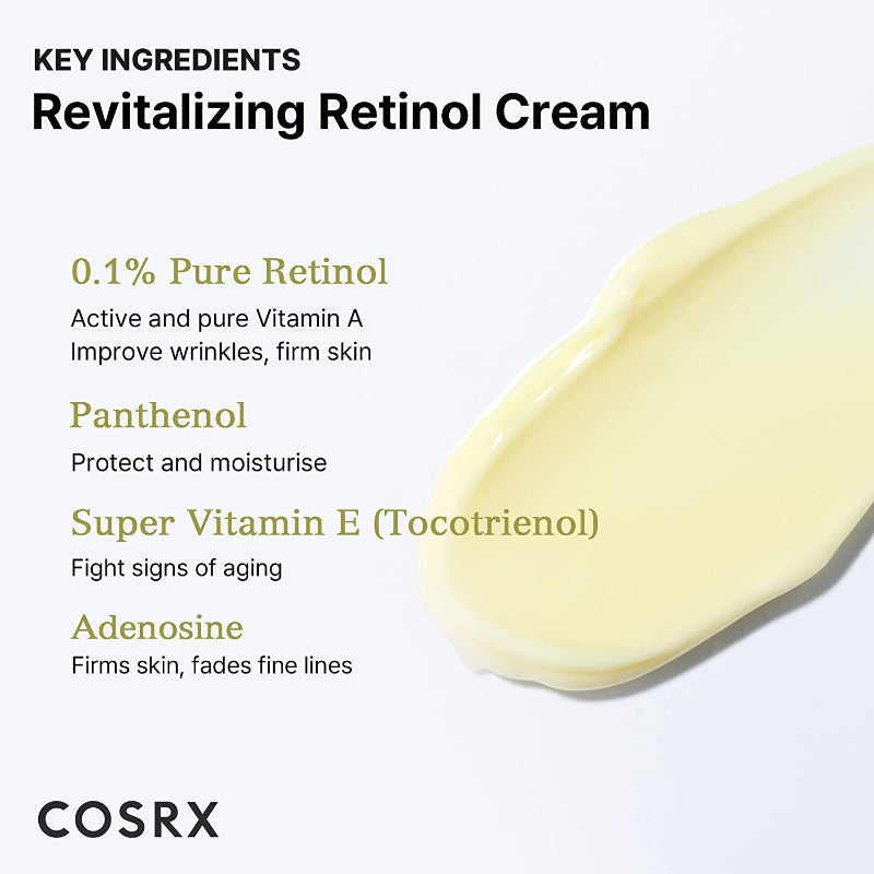COSRX The Retinol 0.1 Cream – Anti Aging & Firming Night Moisturizer